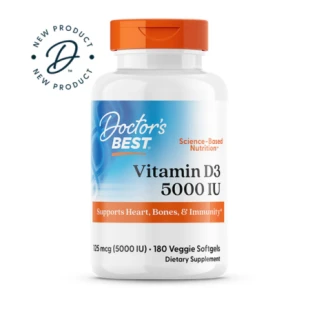 Doctor's Best Vitamin D3, 125 mcg (5,000 IU), 180 Softgels in Islamabad