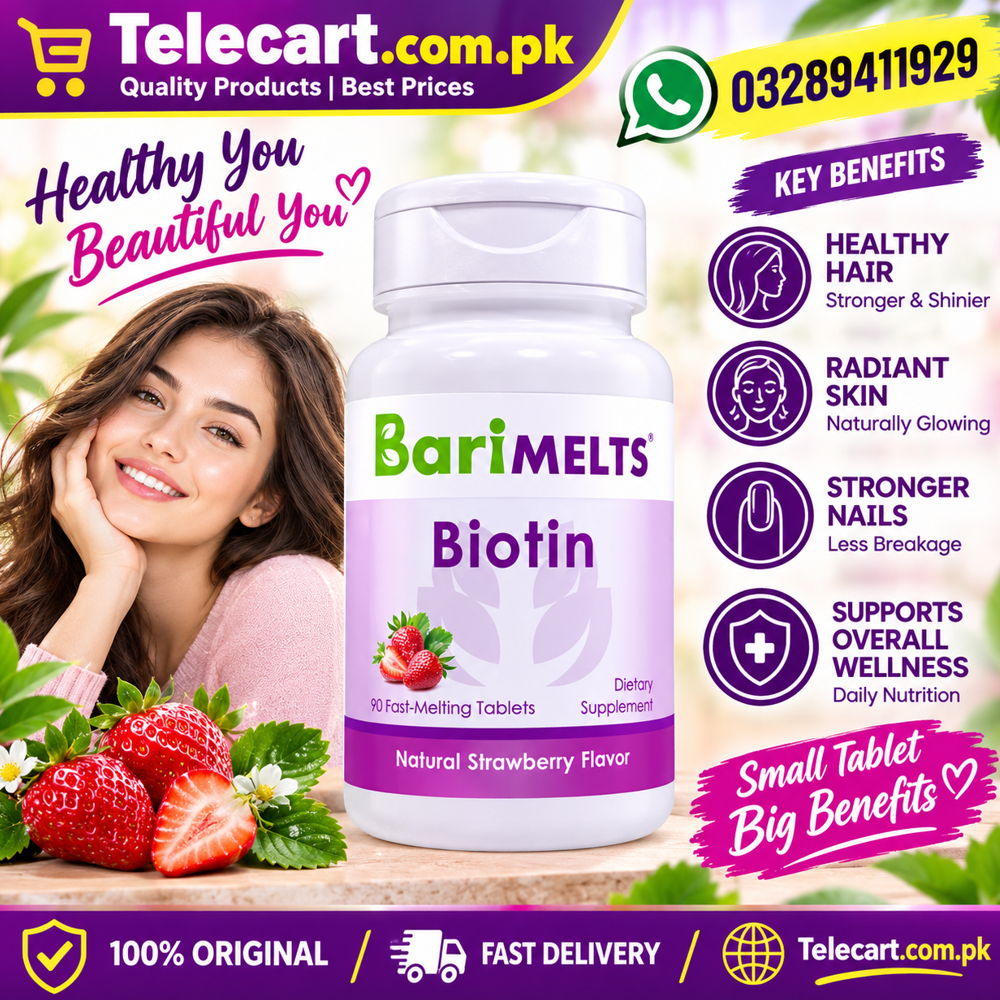 BariMelts Biotin 5000 mcg 90 Tablets Natural In Pakistan