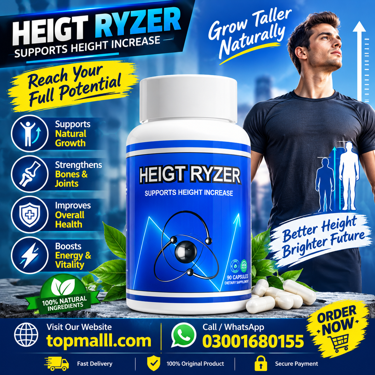 Height Ryzer Grow Height Supplement in Pakistan