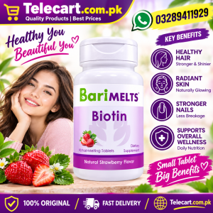 BariMelts Biotin 5000 mcg 90 Tablets Natural In Pakistan