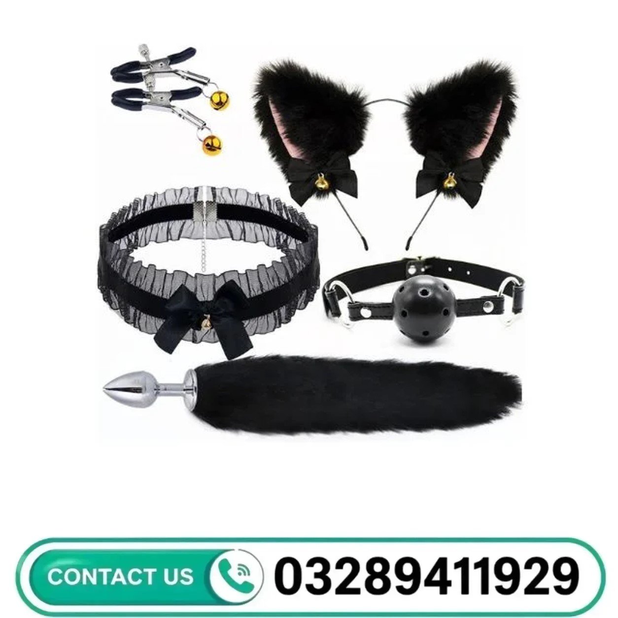 BDSM Foxtail Butt Plug Bondage Kit 5PCS Price In Pakistan