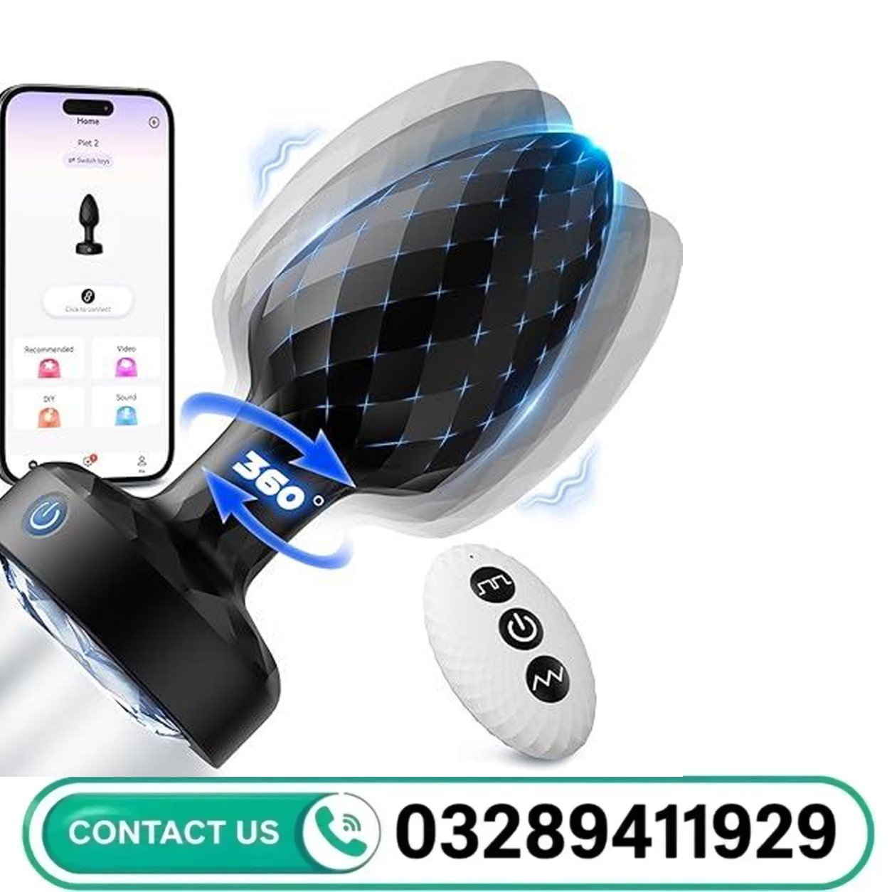 360° Rotating Remote Vibrating Anal Plug Price In Pakistan