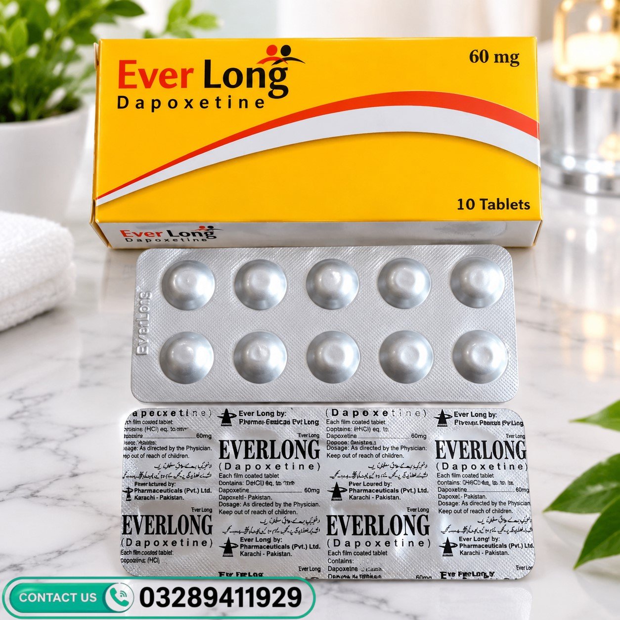 EverLong 60Mg 10 Tablets (Dapoxetine) Price In Pakistan