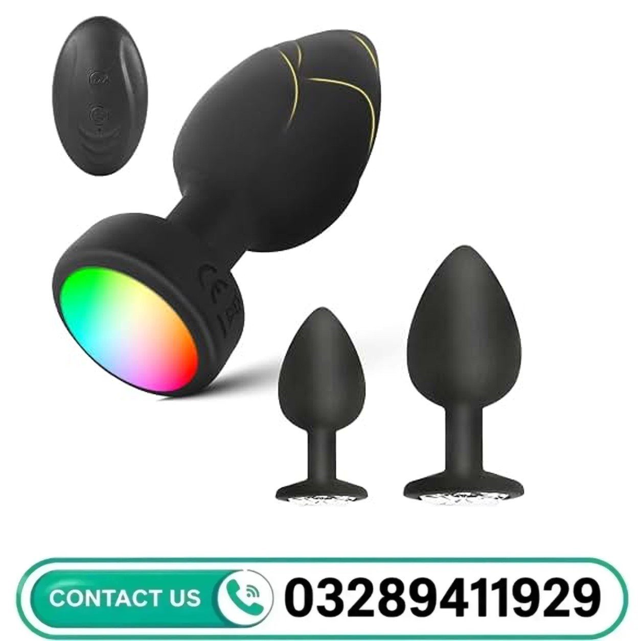 3 PCS Vibrating Butt Plug Set in Pakistan 