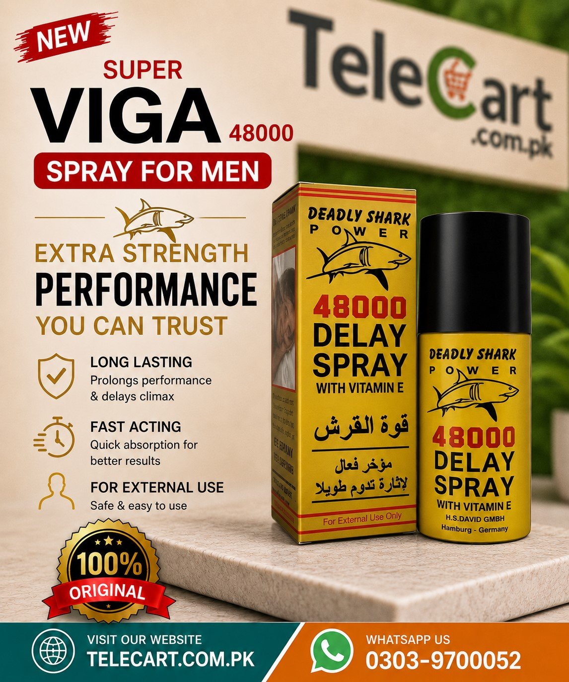 Deadly Shark 48000 Delay Spray Price In Pakistan