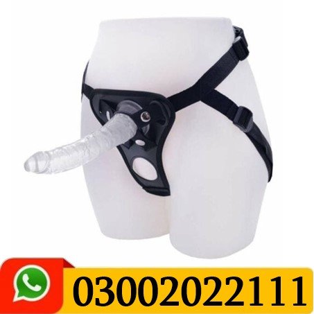 Jelly Dildo Double Penetration Strap On Harness, 8 inch Clear Dildo Harness for Lesbians Dong Pegging Dildo Sex Toys for Couple