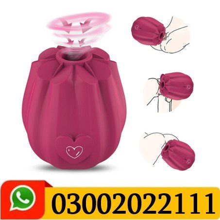 Rose Sucking Vibrator With Heart-Shaped Button In Pakistan