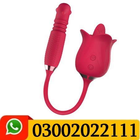 Rose Tongue Toy Telescopic Rotating Vibrator