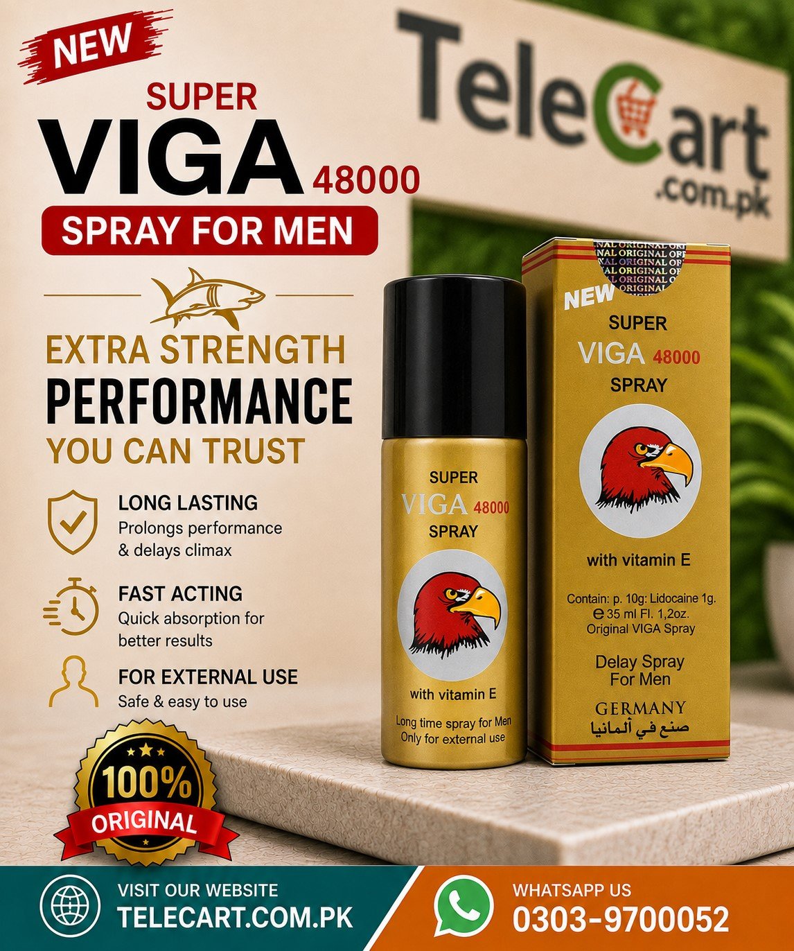 Super Viga 60000 Long Time Delay Spray In Pakistan