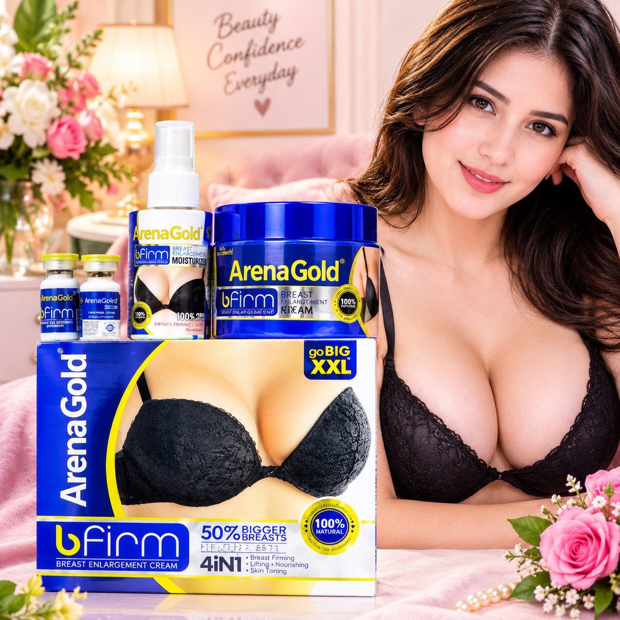 Arena Gold Breast Enlargement Cream 4 In 1 In Pakistan