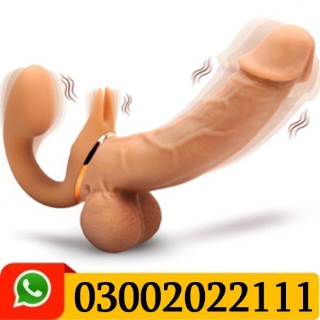 Strapless Strap On Dildos for Couples, 6 inch Dildo Wearable Double Sided Dildo Vibrator, Rabbit Ear Big Headed Double Ended Penetration Sex Toys, Anal G Spot Foreskin Juguete Sexual Realistic Dildos (Vibrating)